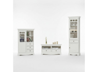 Woonkamerset Vitrine Boekenkast Dressoir Woonkamer wandkasten Commodes Design 3-delig. Nieuw
