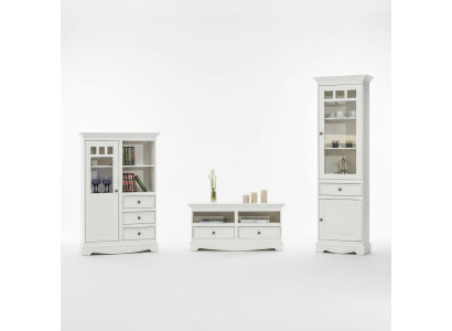 Woonkamerset Vitrine Boekenkast Dressoir Woonkamer wandkasten Commodes Design 3-delig. Nieuw