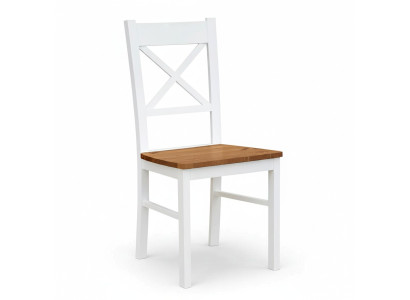 Landhuis fauteuil stoel 1x eetkamer echt hout lounge zit gestoffeerde stoel hout nieuw
