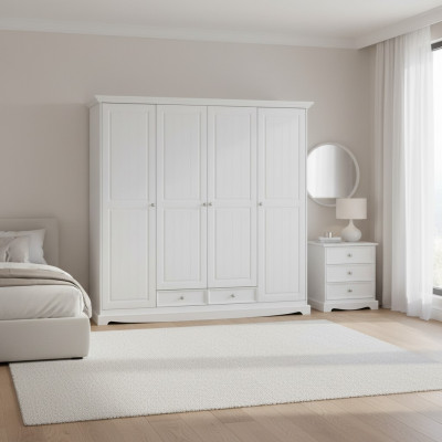 Kledingkasten kast kasten wandkast klassiek houten landhuis wit nieuw