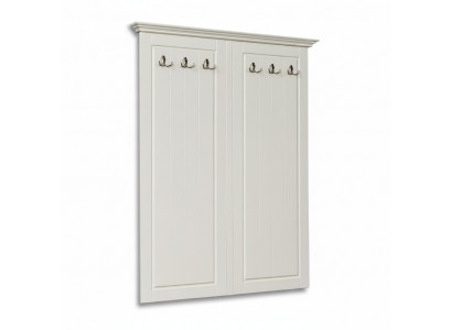 Landhuisstijl kledingrek muurgarderobe houten kapstok wit nieuw