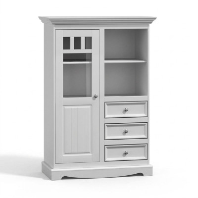Dressoir in landelijke stijl Woonkamer Wandplanken Houten planken boekenkast Kast