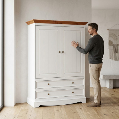 Landhuis slaapkamerkasten houten kledingkast garderobe voor hotelmeubilair