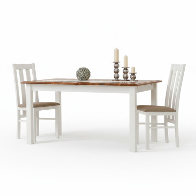 Houten boerderijtafel Eettafel Tafel Hout Tafels 150/197cm Eetkamer Uitschuifbaar