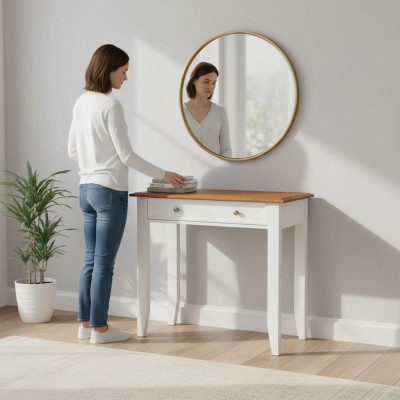 Console tafels hout design wit Klassieke designer luxe console tafel Nieuw