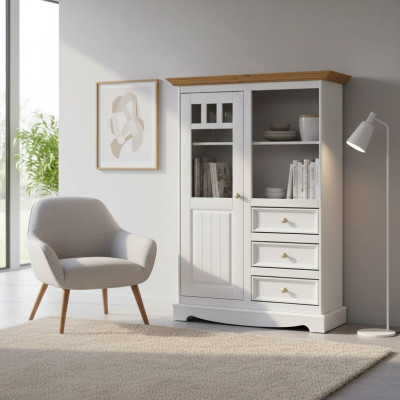 Ladenkast rek houten kasten wit dressoir landhuis ladenkast dressoir
