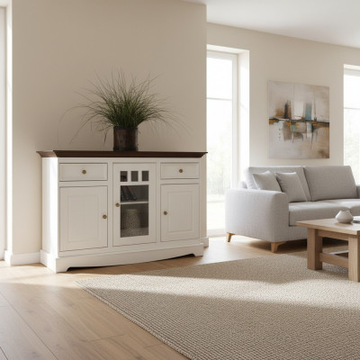 Kast Hout Kasten Woonkamer Dressoir Vitrine Klassieke commode Commodes