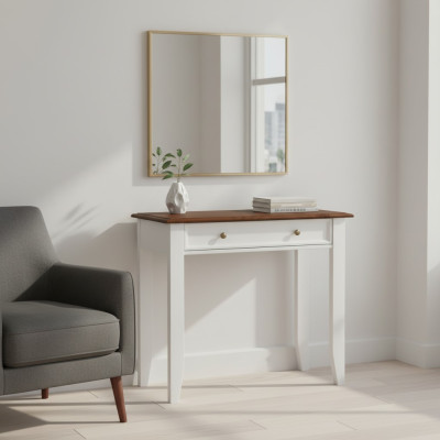 Console tafel Echt hout Massief meubilair Make-up bureau Kaptafel