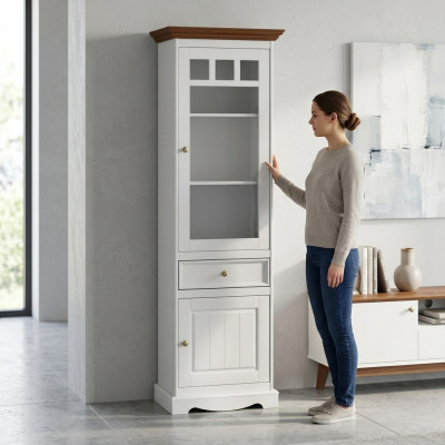 Kast Commode Vitrine Koloniale Stijl Meubels Sideboard Dressoir Vitrine Hout Nieuw