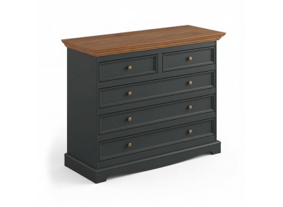 Woonkamerkast van luxe modern zwart XXL houten planken, lage commode zijbord kast