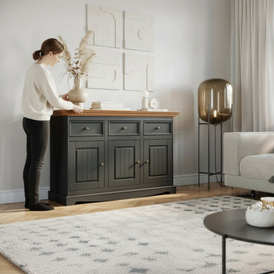 Ontwerper commode kast hout hoogglans xxl grote luxe kast plank nieuw dressoir