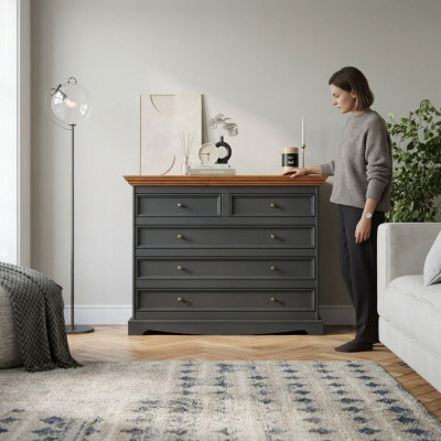 Ladenkasten Sideboards 5 laden Hoge kast Kast Plank Dressoir Sideboard Nieuw
