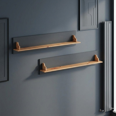 Boekenplank Wandplank Hout Hangende plank Staande plank Massief houten plank 120*15*25cm
