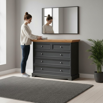 Ladenkast Luxe Ladenkasten Landhuisdesign Meubels Bekleed Houten Console Zwart Bord