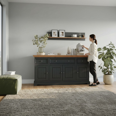 Meubels van massief hout, kasten, dressoirs, commodes, massief dressoir, dressoir, kast nieuw