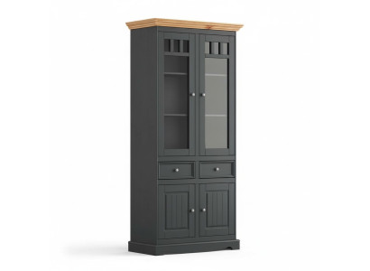Moderne vitrinekast vitrine handgemaakt massief houten kasten massief hout glas