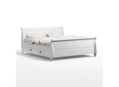 Landhuisstijl Luxe Bed Tweepersoonsbedden Wit Slaapkamer