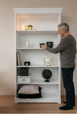 Klassieke planken woonkamerkasten Houten rekken Boekenkast Landelijke stijl