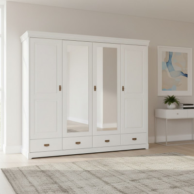 Kledingkast landelijke stijl rek kast kledingkasten houten meubels wit