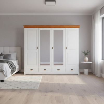 Kledingkast landelijke stijl kast kledingkasten houten meubels wit plank