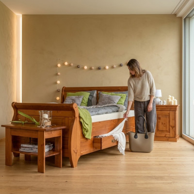 Luxe bed 2x nachtkastje 3-delige set bedden tweepersoonsbed slaapkamer hotel huwelijk nieuw
