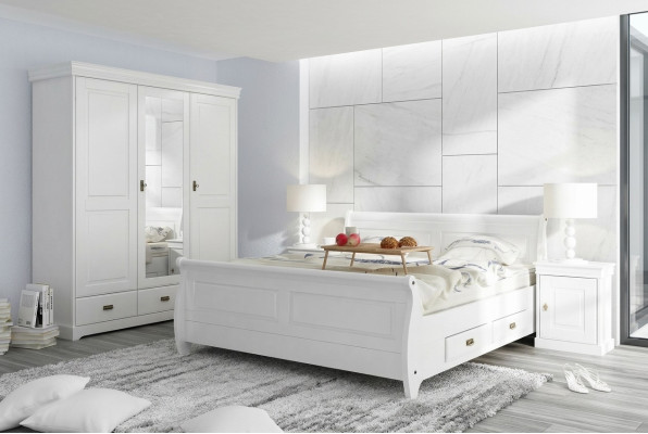Slaapkamer set Bed Nachtkastje Kledingkast Hotelbedden Hout Ontwerp 4-delig.