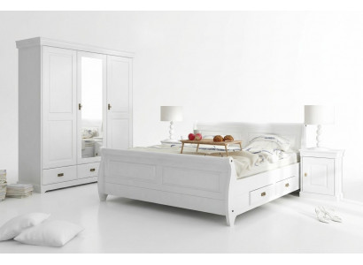 Slaapkamer set Bed Nachtkastje Kledingkast Hotelbedden Hout Ontwerp 4-delig.