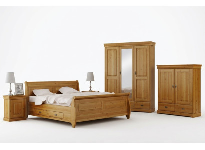 Design slaapkamer sets Complete bed kledingkast nachtkastje 5-delige set.
