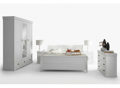 Mebel Slaapkamer Set Design Bed 2x Nachtkastje Commode Kledingkast Nieuw 5-delig
