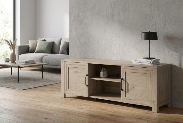Woonkamer hout rtv Hotel Luxe dressoir tv Lowboard xxl kast tafel Nieuw