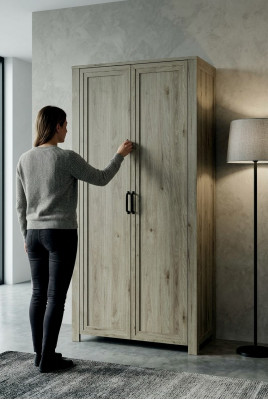 Slaapkamer Klassieke Moderne Stijl Kledingkast Woonkamer Houten Kapstok