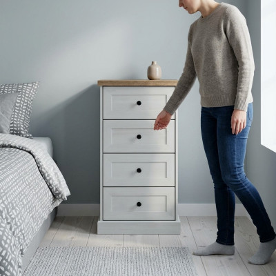 Landhuis stijl meubels hoge ladekast kast ontwerpers kasten wit dressoir