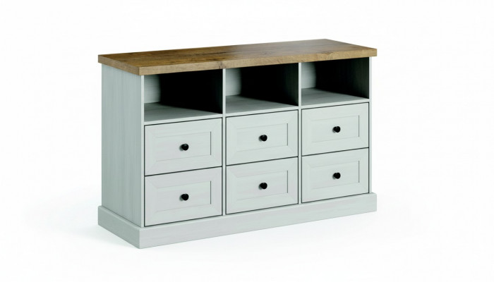 Woonkamer plank hout luxe kast ontwerp dressoir buffet laag bord nieuw