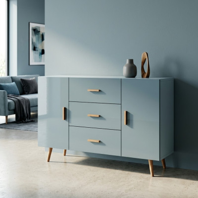 Kommode Brillo Kommoden Holz Schrank Sideboard Wohnzimmer Hochschrank Anrichte  Ladenkast Brillo Ladenkasten Houten kast Sideboard Woonkamer Hoge kast Dressoir