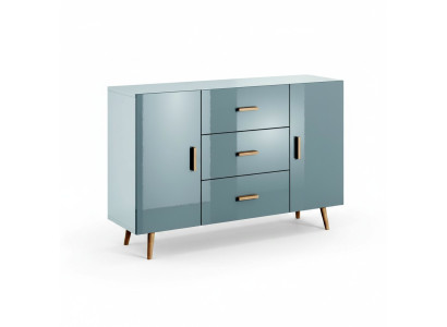 Kommode Brillo Kommoden Holz Schrank Sideboard Wohnzimmer Hochschrank Anrichte  Ladenkast Brillo Ladenkasten Houten kast Sideboard Woonkamer Hoge kast Dressoir