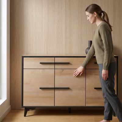 Ontwerp commode kast luxe houten commode kast plank console meubels nieuw