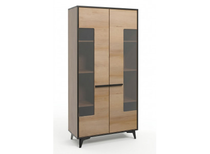 Vitrine ladekast glazen ontwerpkast hout Nieuw dressoir vitrine ladekasten