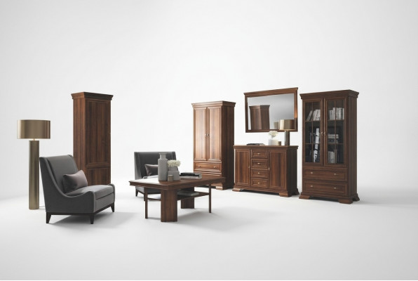 Garnituur Vitrine Dressoir 4-delig. Houten meubelplank Woonkamer Wandmeubel Set Groep