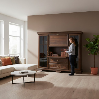 Kasten Houten ladekast 158cm Ladenkast Kast Dressoir Ladenkast Massief hout