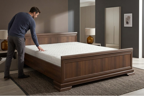 Luxurieus gestoffeerd designbed textielbed tweepersoonsbed bed echtelijk bed design luxe