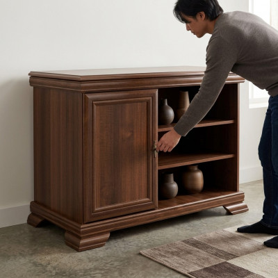 Kast Klassieke woonkamer commodes houten design commode dressoirwandrek