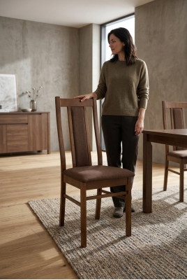 Fauteuil TV-fauteuil Relaxfauteuil Klassieke stoel Stoelen Houten eetkamerstoel Rugleuning