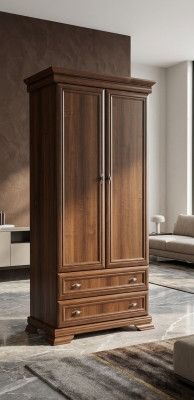 Slaapkamer kledingkast 2-deurs houten wandkast kast kledingkasten
