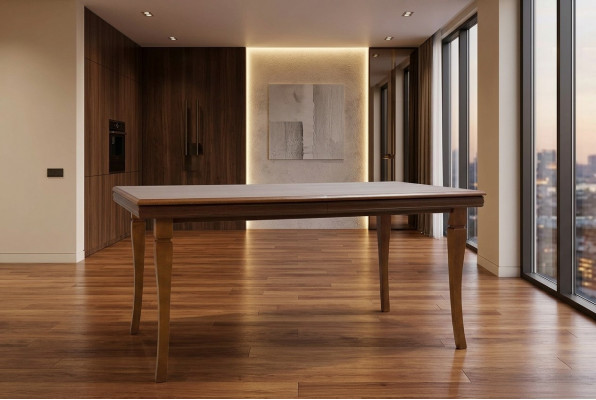 Eetkamer Woonkamer Klassiek Bruin Kantoor Ontwerper Eettafel Design Tafel Hout