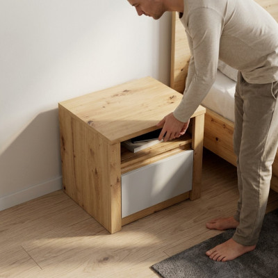 Nachtkastje Nachtkastje Ladenkast Handgemaakt Houten meubels Nachtkastje Modern