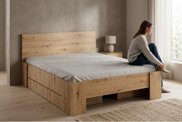 Klassiek bed Bedden Tweepersoonsbed Houten bed Landhuis Slaapkamer Hotel