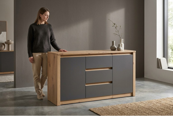 Woonkamer kast hout luxe design dressoir dressoir lage kast commode