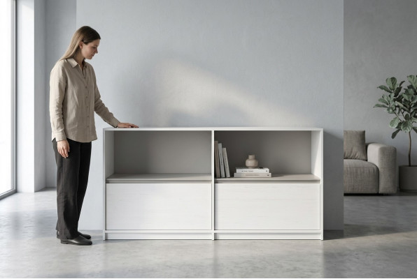 Ladenkast in verschillende kleuren 2 laden dressoir hoge ladekast ladenkasten