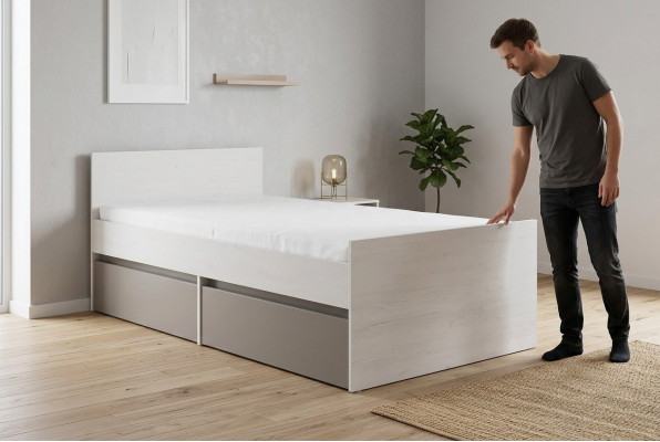 Jongerenbed kinderbed Kids Design Modern Kinderkamer Bed 90 cm Bedlade Nieuw