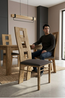 Stoelen Zit Rug Kantoor Kantoor Eetkamer Luxe Design Bekleding Massief Hout Stoel